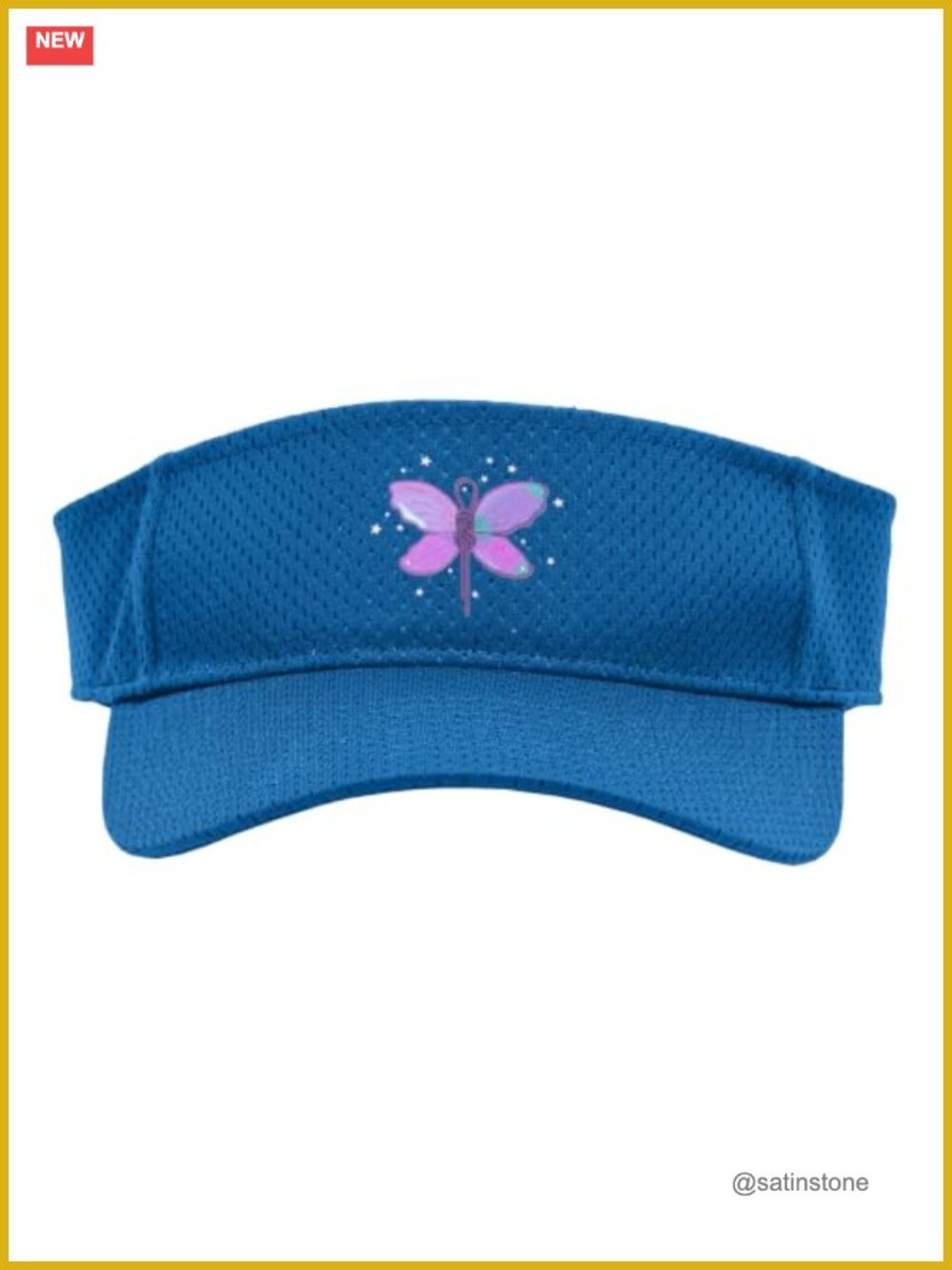 Sport Sun Visor with Climbing Knot Rope Motif, Polyester Mesh, Adjustable Fit,